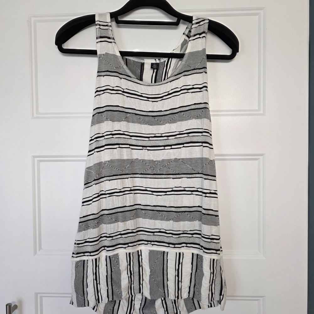 Striped Black and White Tank Top